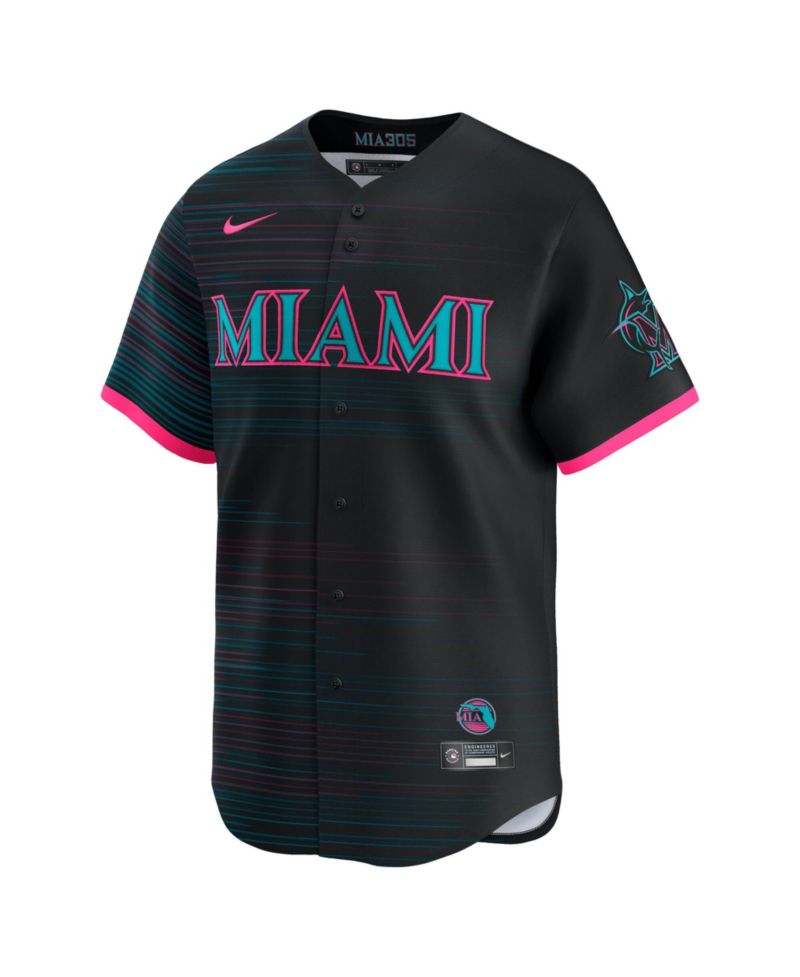 Men's Black Miami Marlins 2025 City Connect Limited Jersey
