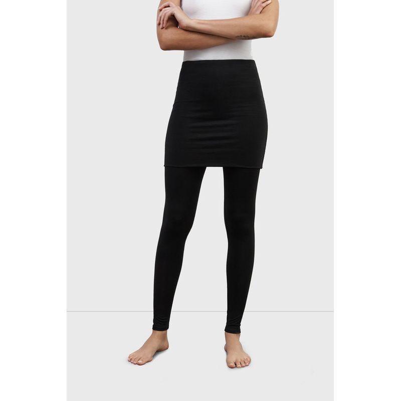 Women's Burke High-Waisted Foldover-Skirt Jersey Leggings