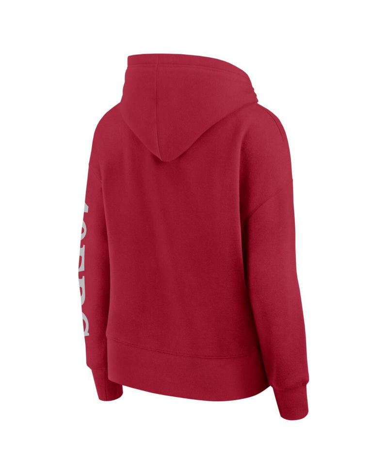 Women's Scarlet San Francisco 49ers Elements Next Pullover Hoodie