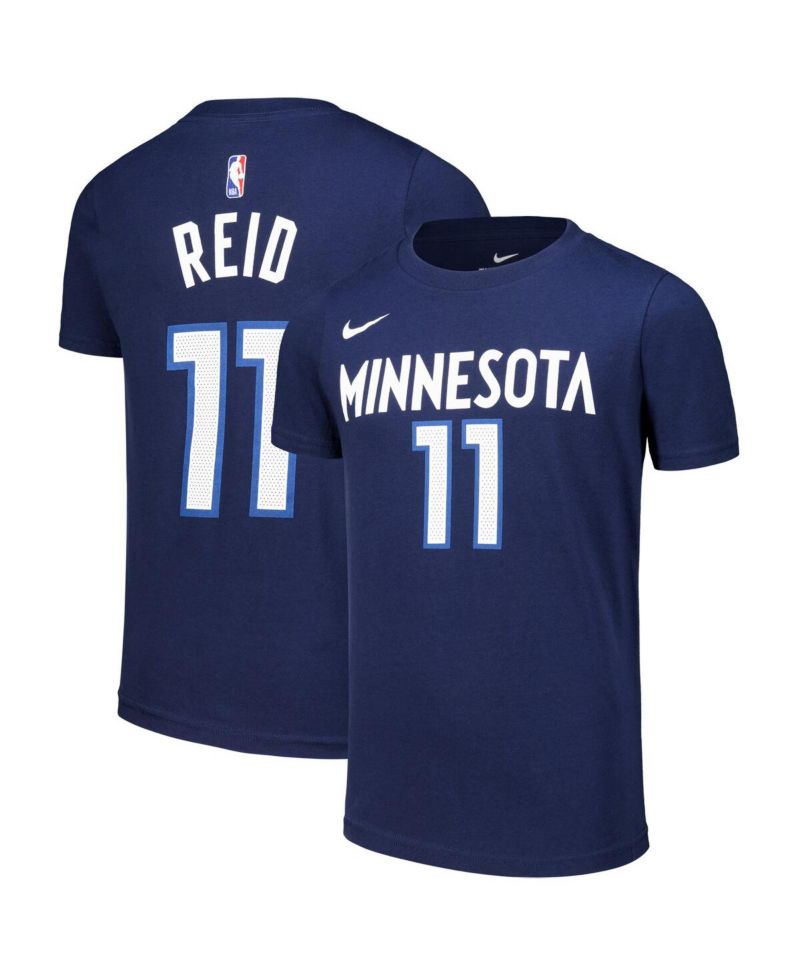 Big Boys and Girls Naz Reid Navy Minnesota Timberwolves Icon Edition Name & Number T-Shirt
