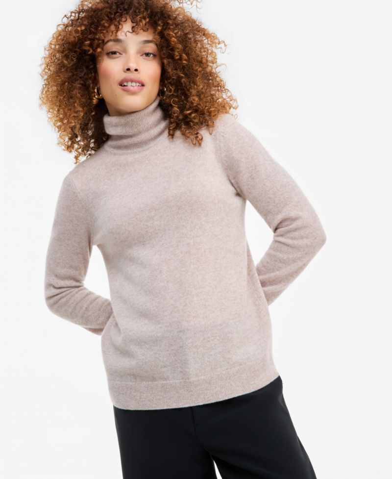 Petite Cashmere Turtleneck Sweater