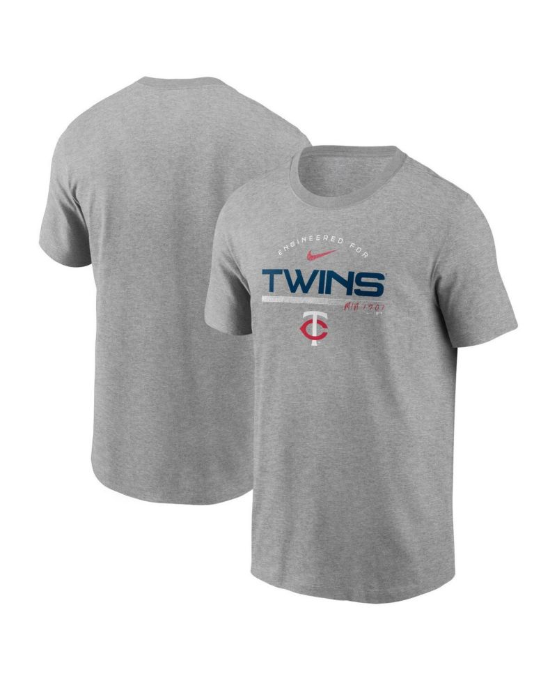 Men's Heather Gray Minnesota Twins Team Engineered Performance T-shirt