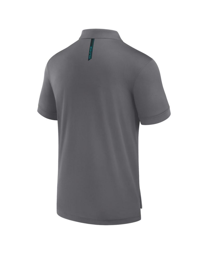 Men's Heather Gray Miami Dolphins Front Office Move Mono Polo Shirt