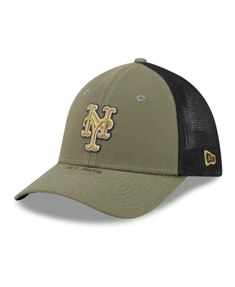 Men's Olive New York Mets 2026 Armed Forces Day 39THIRTY M-Crown Flex Hat