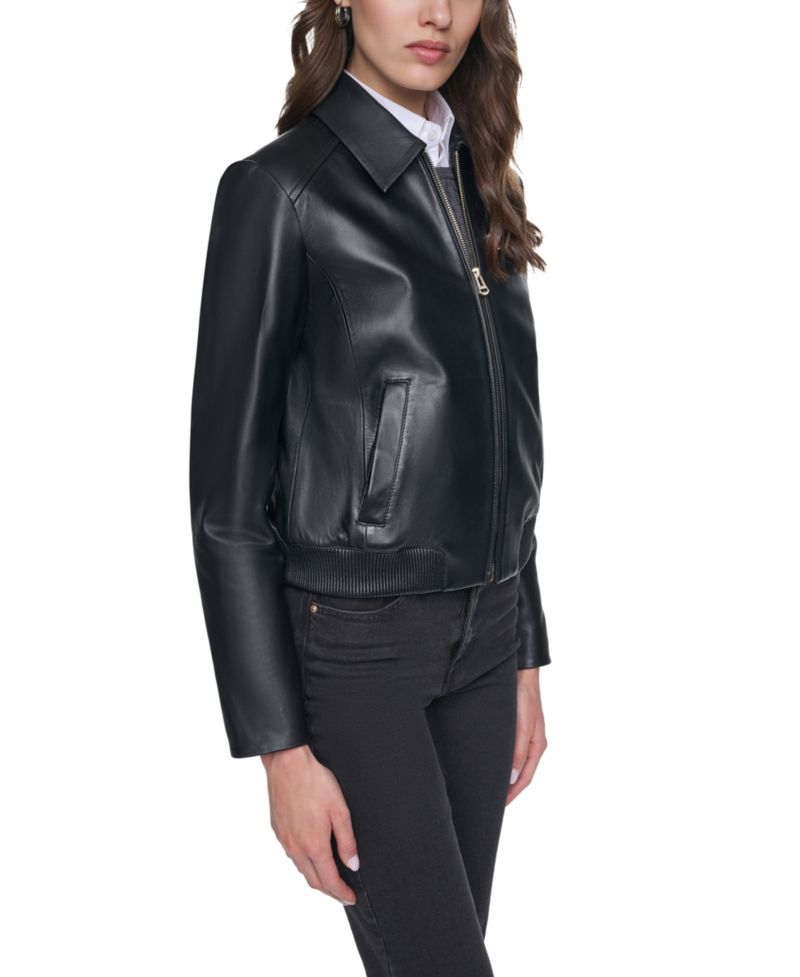 Women's Smooth Lamb Bomber Jacket