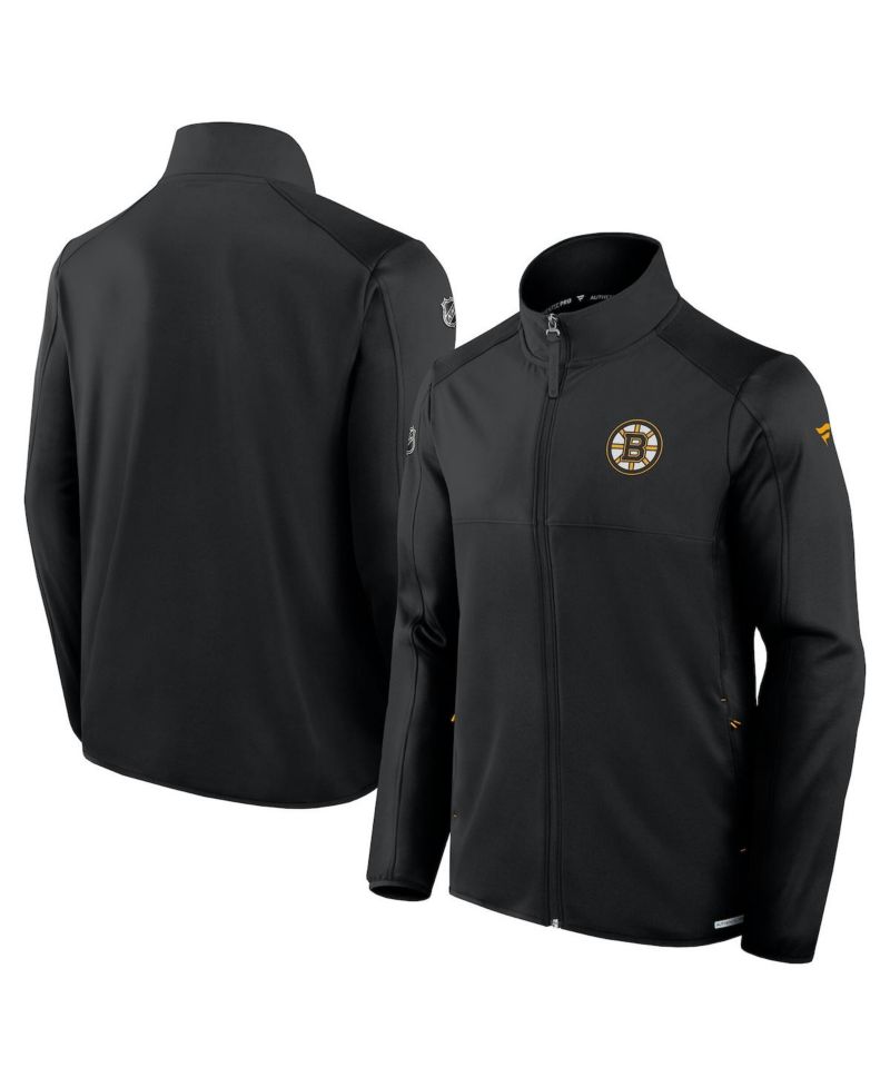 Men's Black Boston Bruins Authentic Pro Rink Full-Zip Jacket