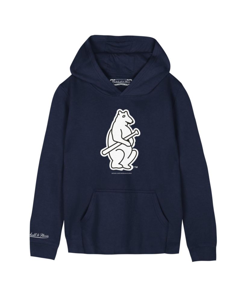 Preschool Navy Chicago Cubs Retro Logo Hoodie