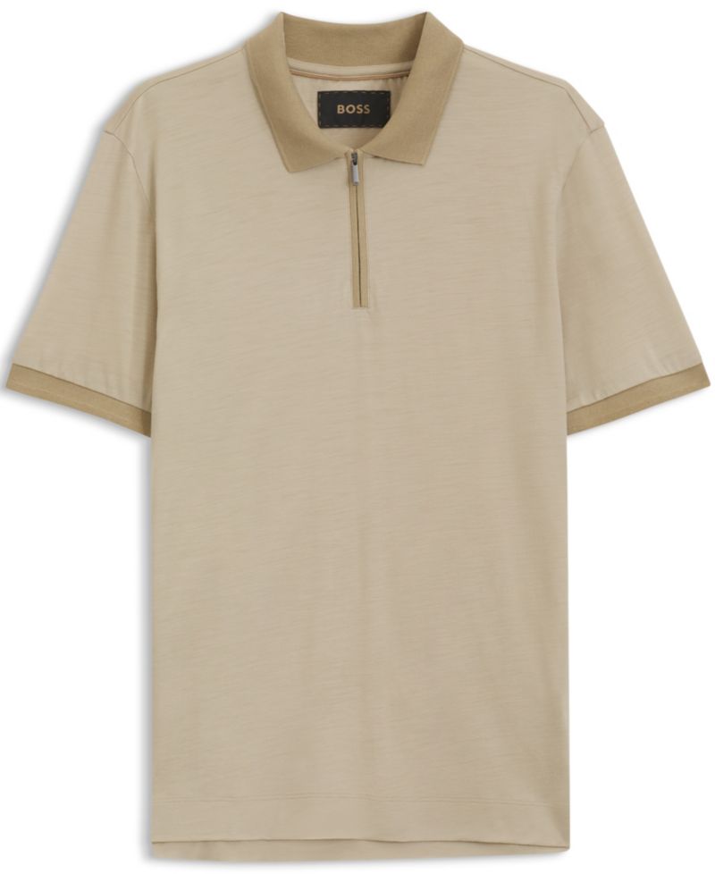 Men's Wool Regular-Fit Polo Shirt