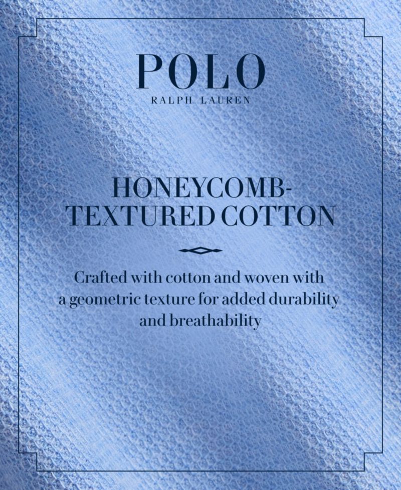 Men's Custom Slim-Fit Honeycomb-Mesh Polo Shirt