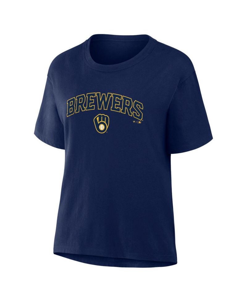 Women's Navy Milwaukee Brewers Lockup Legacy T-Shirt