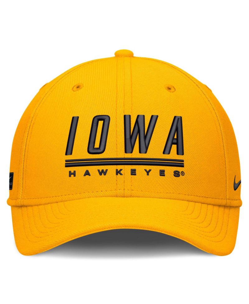 Men's Gold Iowa Hawkeyes Game Day Rise Swooshflex Hat