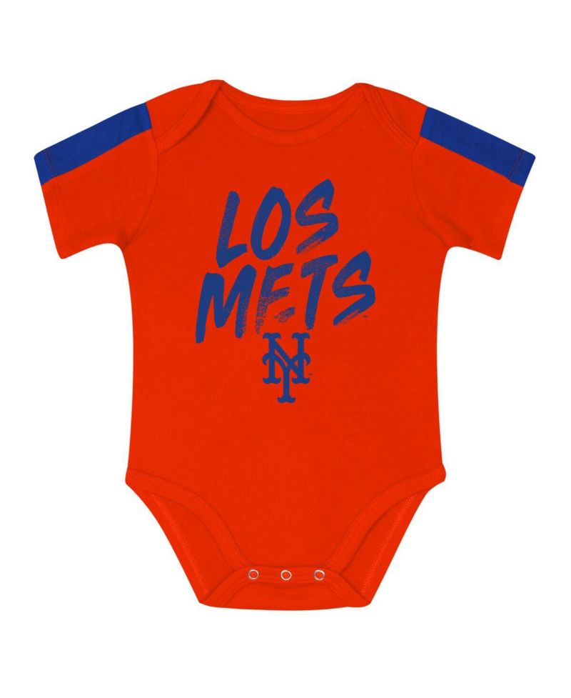 Baby Boys and Girls 3-Piece New York Mets Double Down Bodysuit and Pants Set