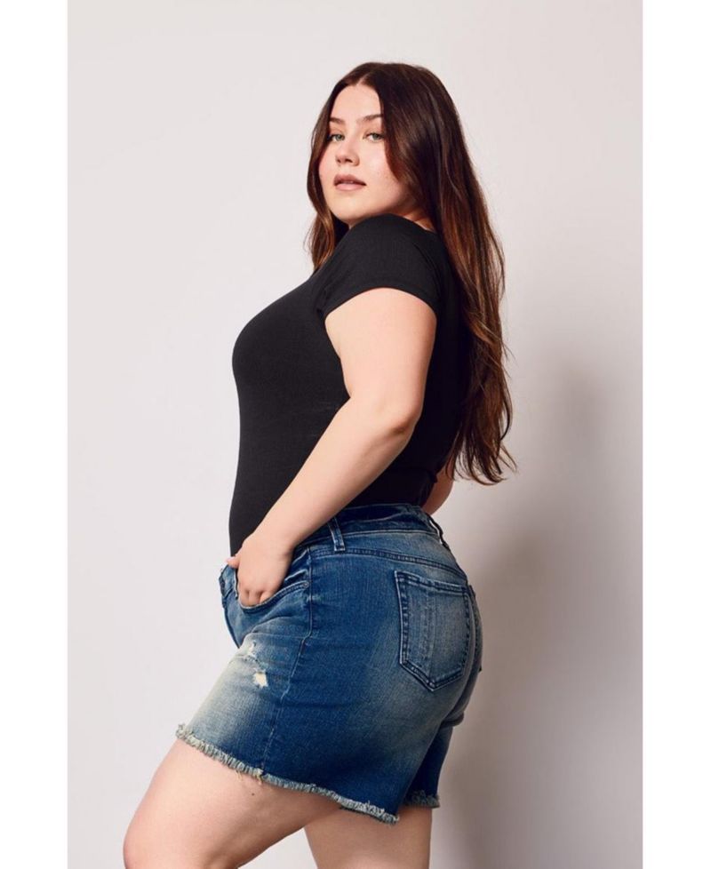 Plus Size Denim Shorts