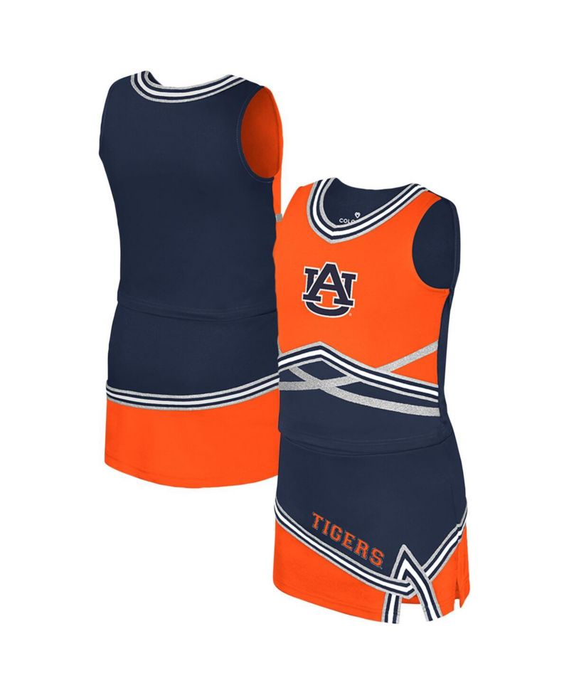 Big Girls 2-Piece Navy Auburn Tigers Lollipop Park Cheer Set