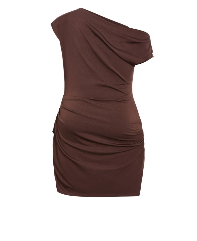 Plus Size Off-the-Shoulder Wrap Mini Dress