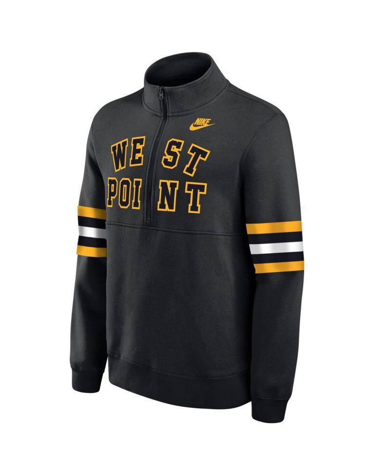 Men's Black Army Black Knights West Point Classic Collection Club Fleece Half-Zip Pullover Hoodie