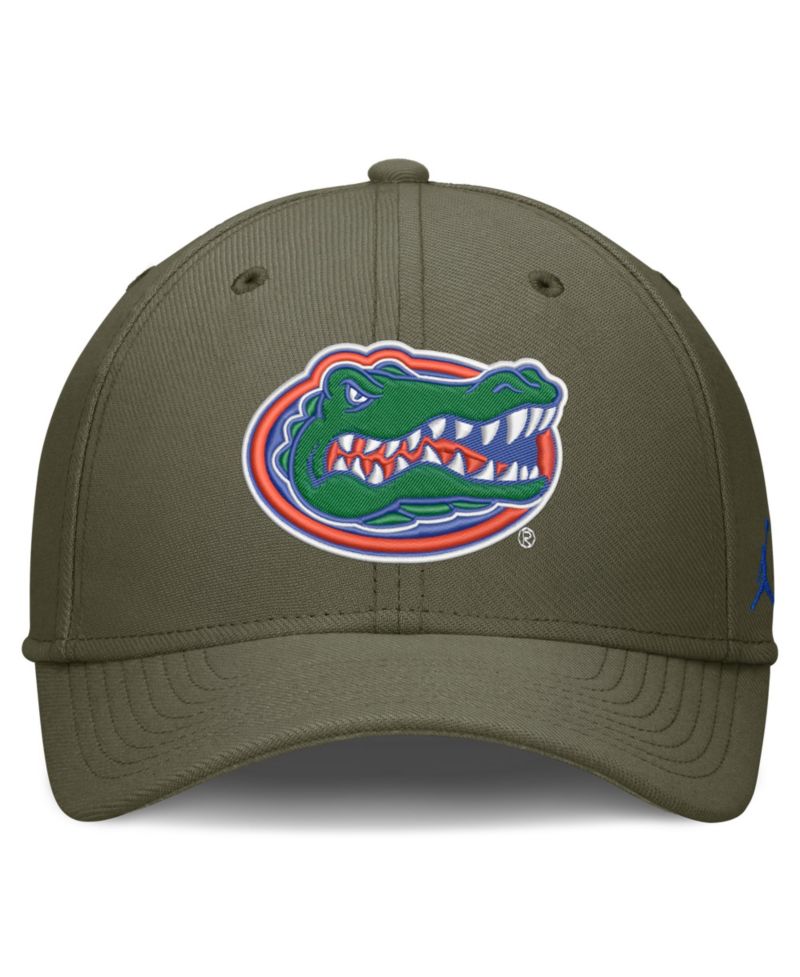 Men's Olive Florida Gators Primetime SwooshFlex Dri-FIT Hat