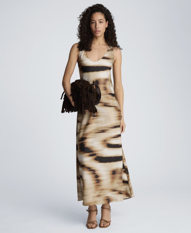 Women's Sleeveless Scoop Neck Long Slip Dress