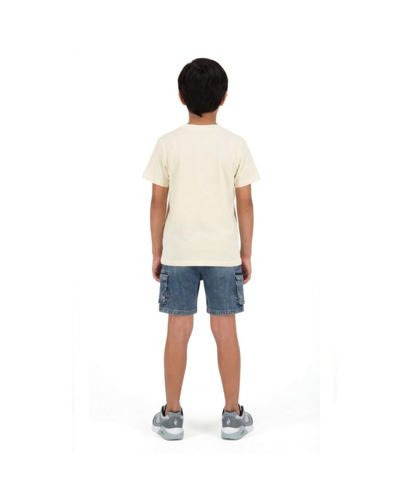 Big Boys Andy and Evan White Palm Tree Graphic Tee
