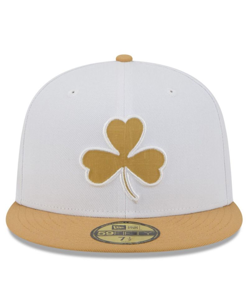 Men's White/Gold Boston Celtics 2025/26 City Edition 59FIFTY Fitted Hat