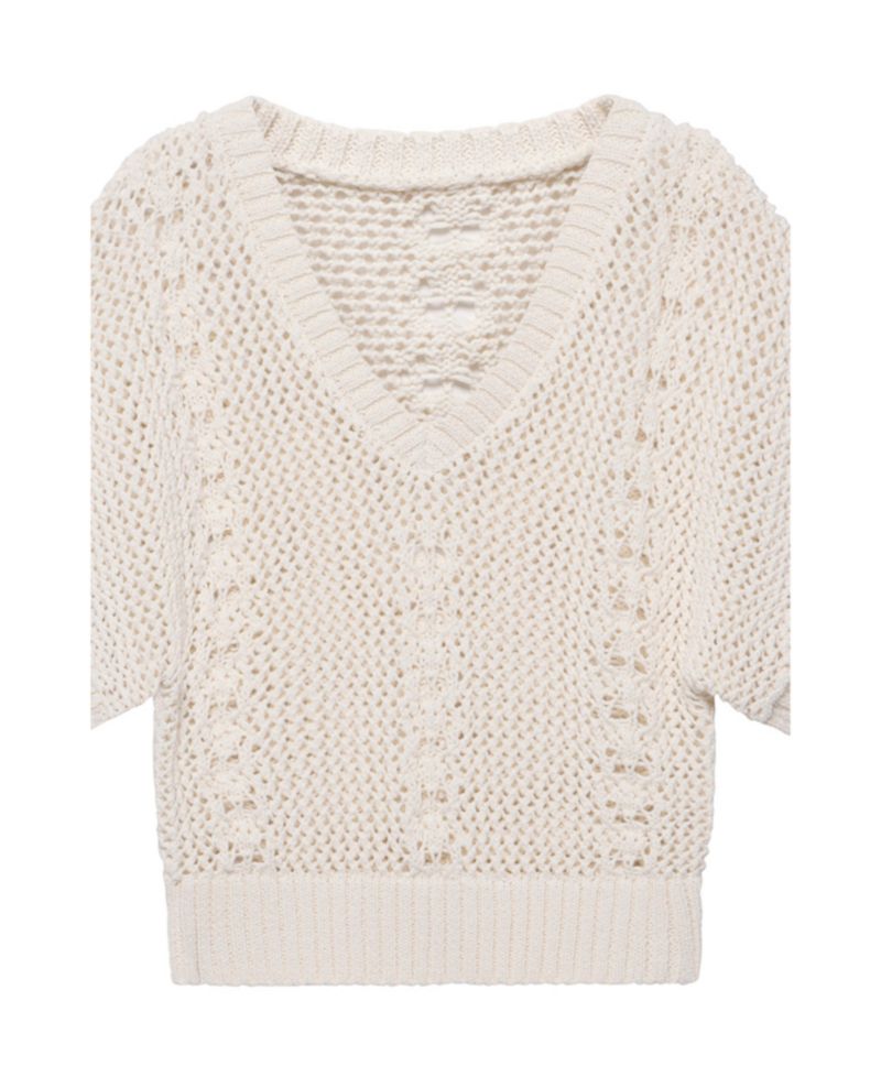 Women's Open Knit Crochet Top