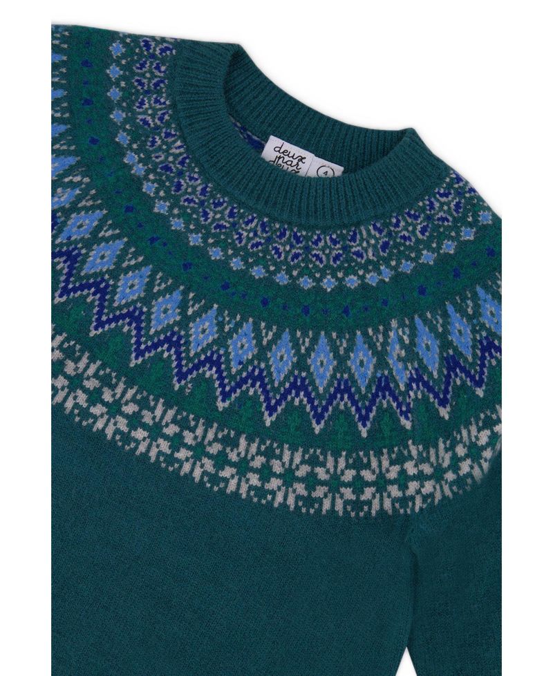Boys' 4-20 Apr&egrave;s-Ski Fair Isle Raglan Sweater