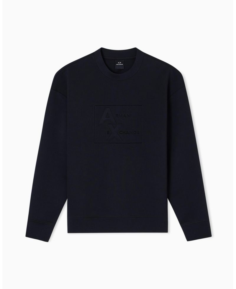 Men's Tonal Grid Box Crewneck Sweatshirt