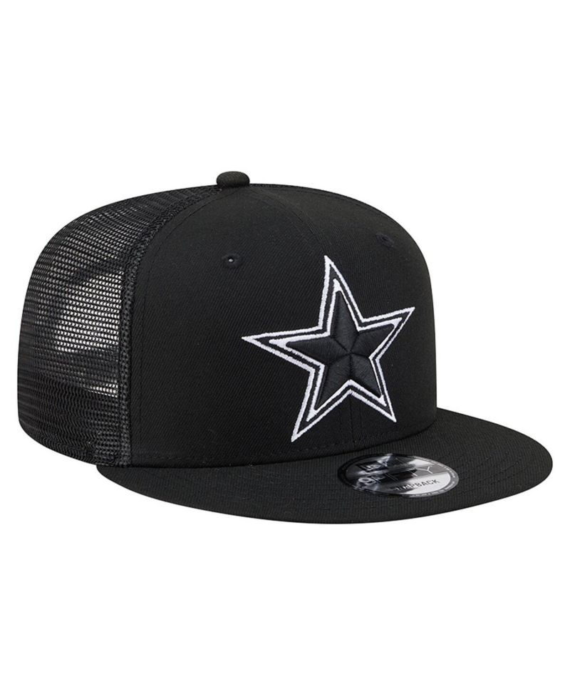 Men's Black Dallas Cowboys Main 9FIFTY Trucker Snapback Hat