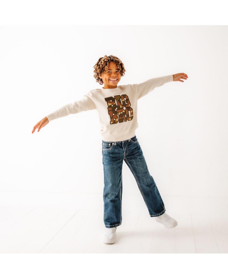 Boys Bro Camo Patch Sweatshirt