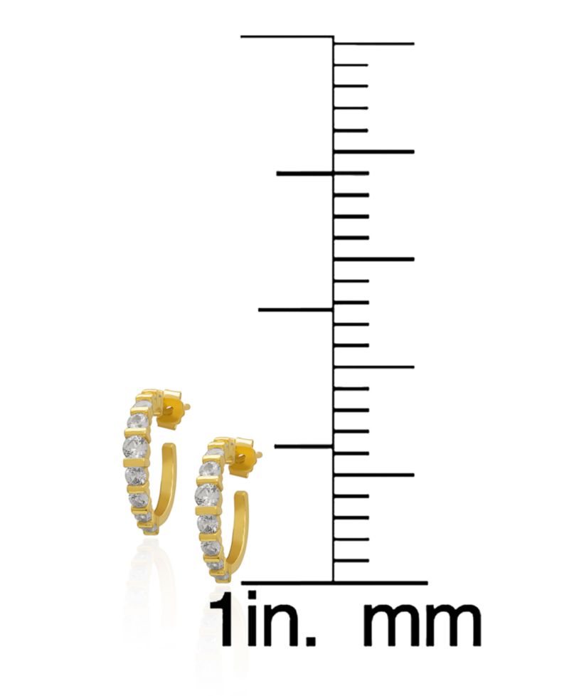 2-Pc. Lab-Grown White Sapphire Pendant Necklace & Earrings Set (2.17 ct. t.w.) in Yellow Gold Plated Sterling Silver