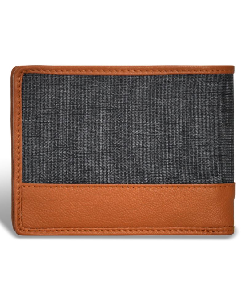 Men's Denim Collection Leather Bi-Fold Wallet
