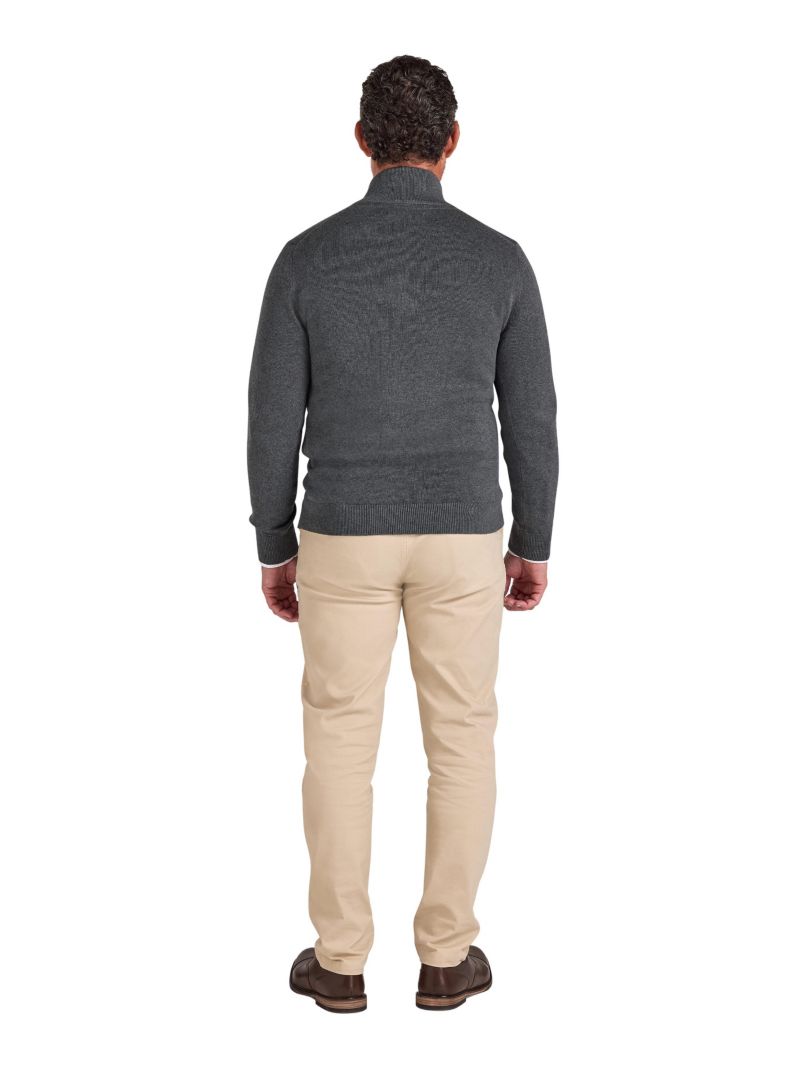 Men's Quarter Zip Cashmere Blend Sweater