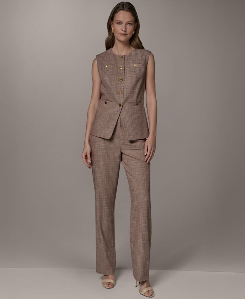Women's Crewneck Button-Front Vest