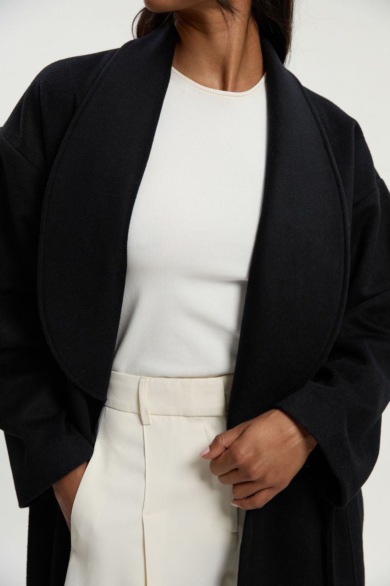 Women's Wrap Tailored Maxi Coat