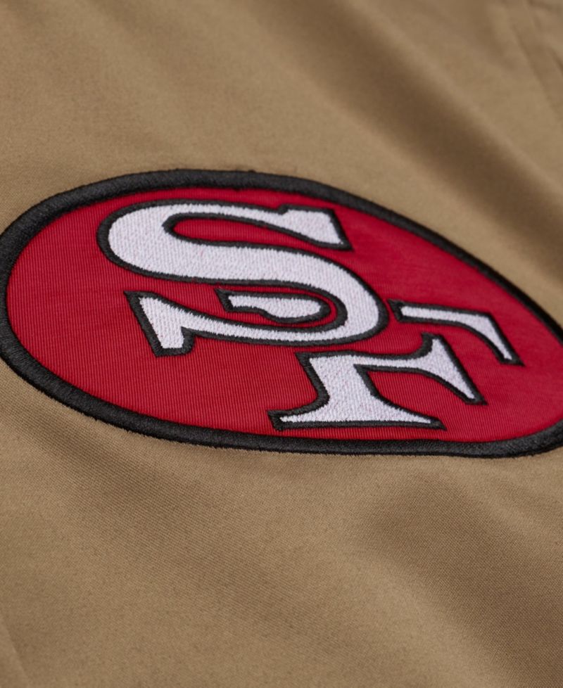 Men's Mitchell Ness Gold San Francisco 49ers 80th Anniversary Heavyweight Satin Full-snap Jacket