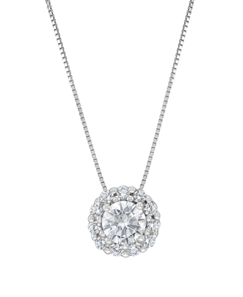 IGI Certified Lab-Grown Diamond Pendant Necklace (1 ct. t.w.) in 14k White or Yellow Gold