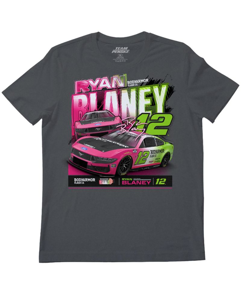 Men's Charcoal Ryan Blaney 12 Body Armor Flash IV T-Shirt