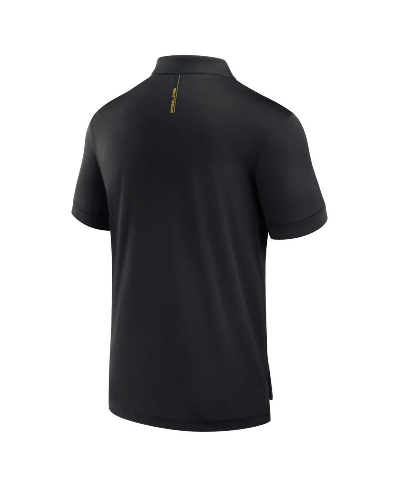 Men's Black Pittsburgh Steelers Front Office Move Mono Polo Shirt