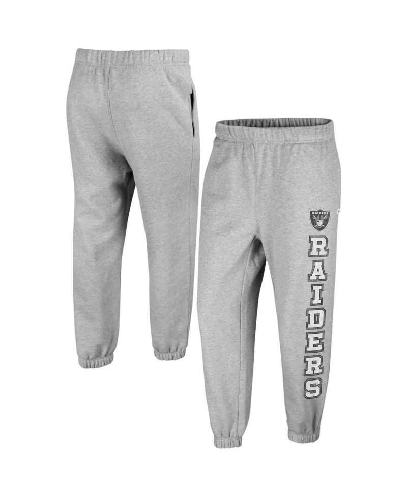 Women's Gray Distressed Las Vegas Raiders Double Pro Harper Jogger Sweatpants