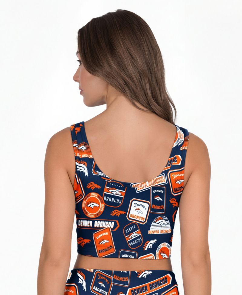 Women's Denver Broncos Grady Wireless Allover Print Bralette