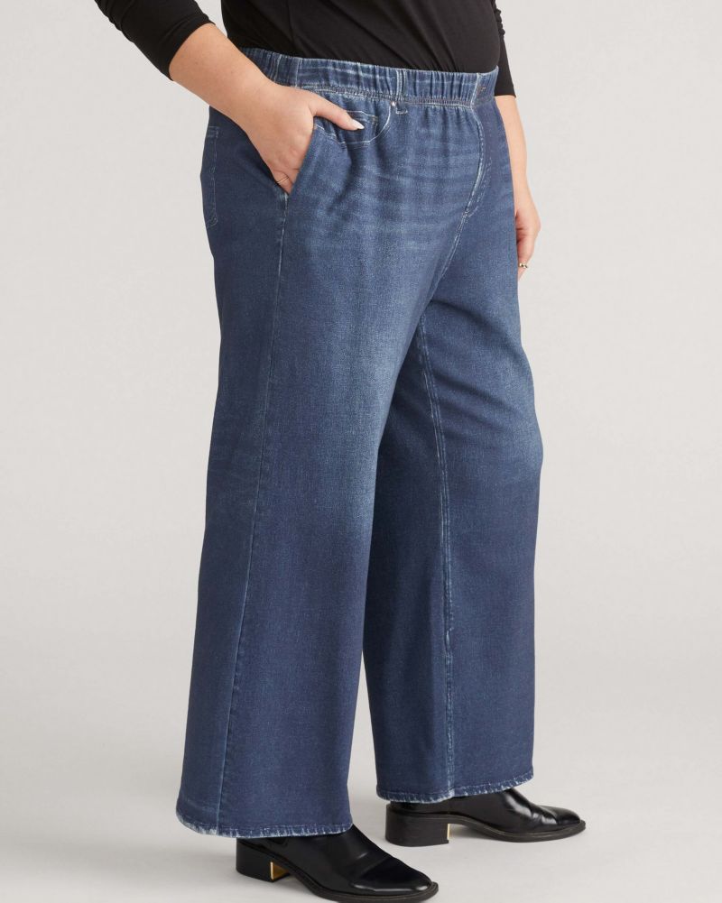 Plus Size Wide Leg Sweatpant Jeans