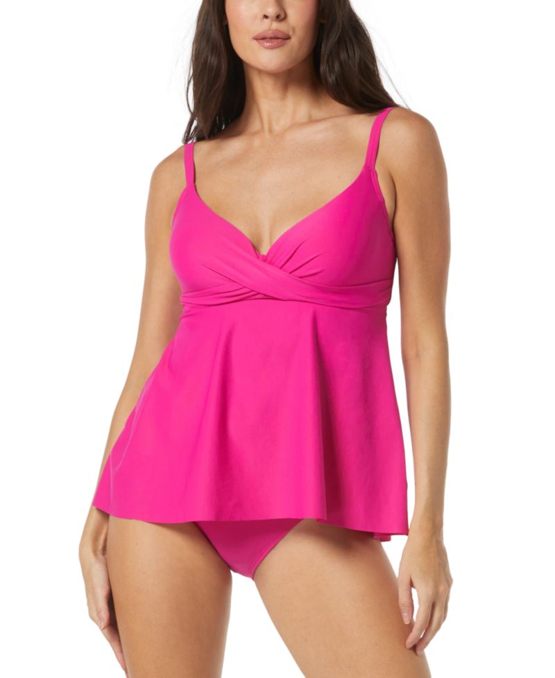 Contours Diamond Underwire Wrap Tankini Top