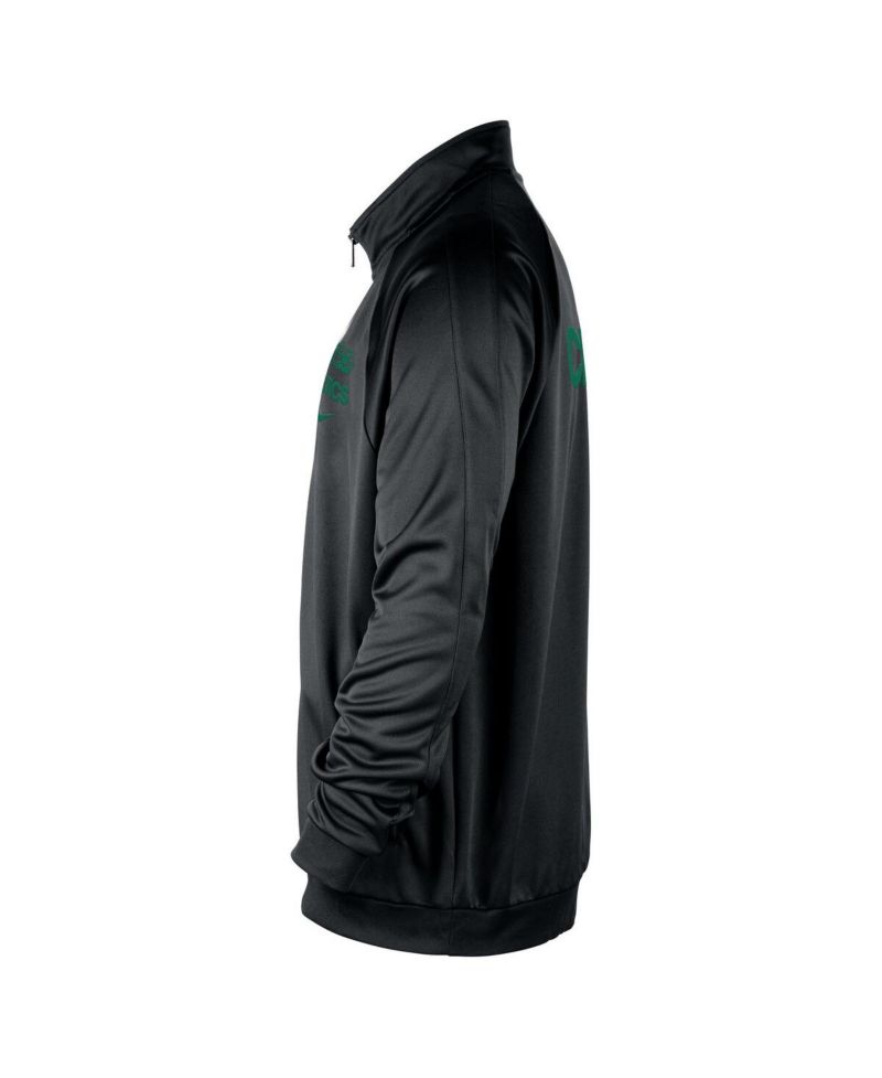 Men's Black Boston Celtics Courtside Pique Club Full-Zip Track Jacket