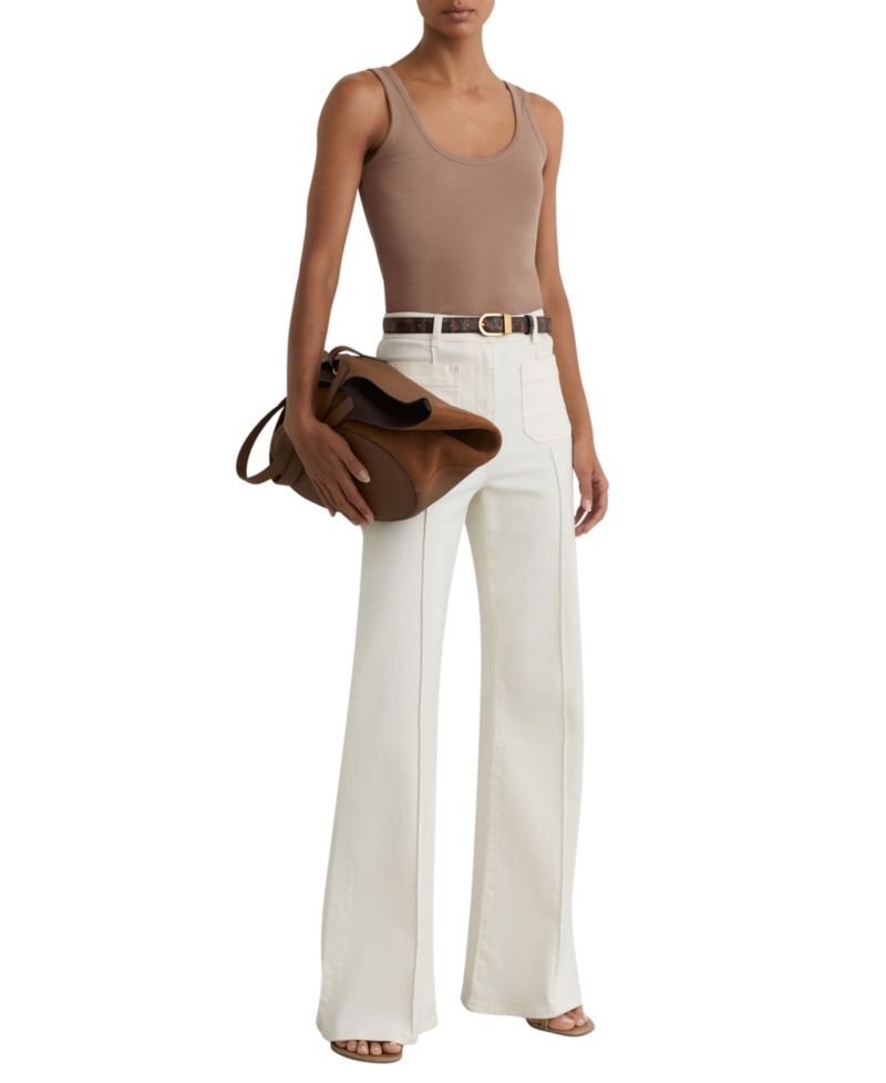 Women's Violet Sleeveless Rib Vest