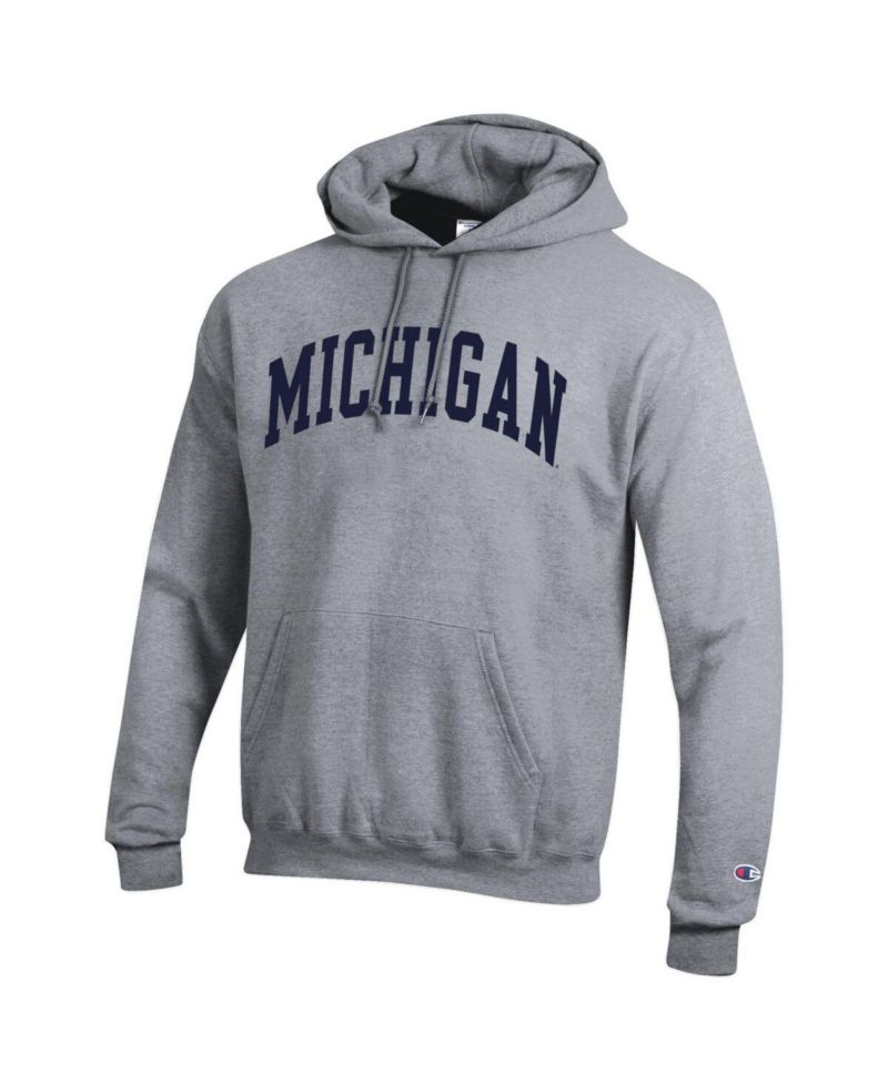 Men's Maize Michigan Wolverines Basic Arch Fleece Pullover Hoodie