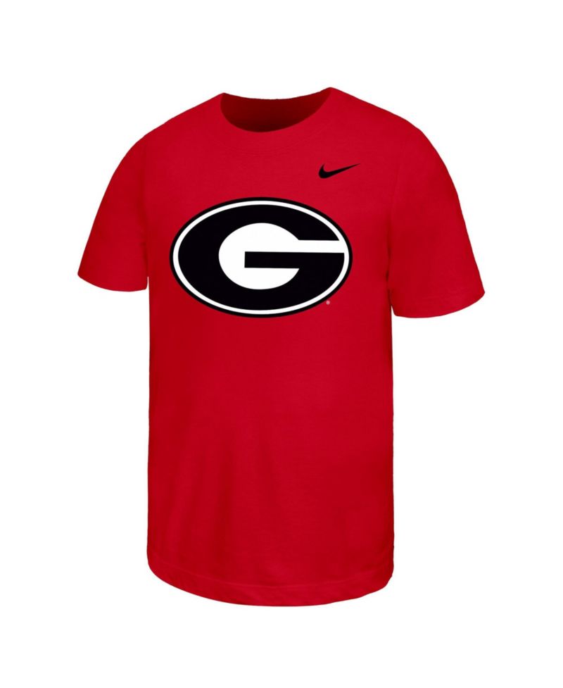 Big Boys and Girls Red Georgia Bulldogs Logo T-Shirt