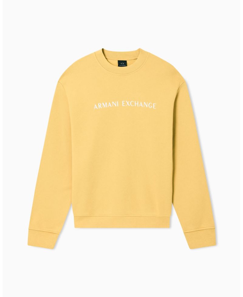 Men's Center Chest Graphic Fleece Crewneck Hoodie