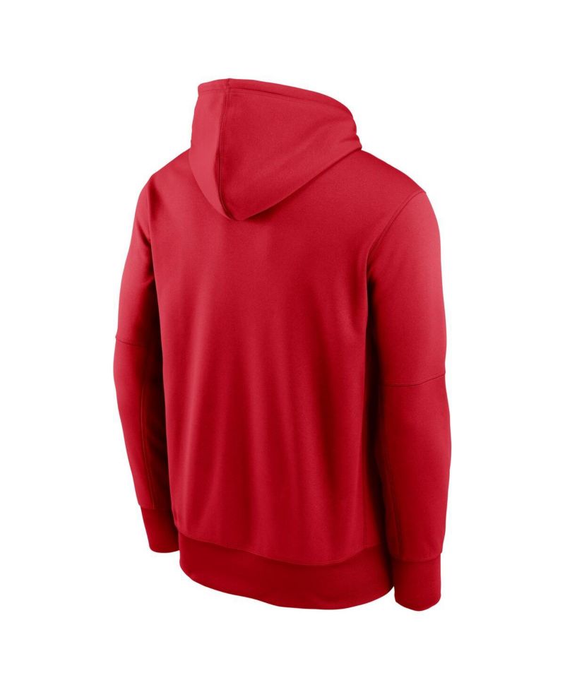 Men's Red Cleveland Guardians 2025 MLB Postseason Authentic Collection Therma Fleece Hoodie