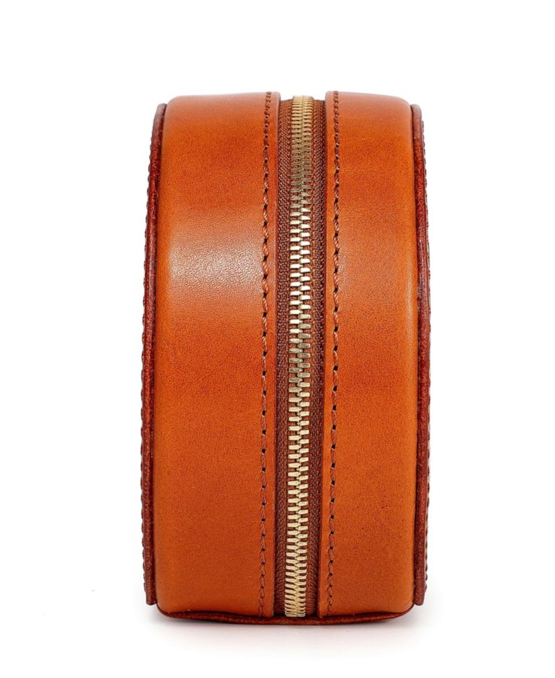 Leather Jewelry Box - Round