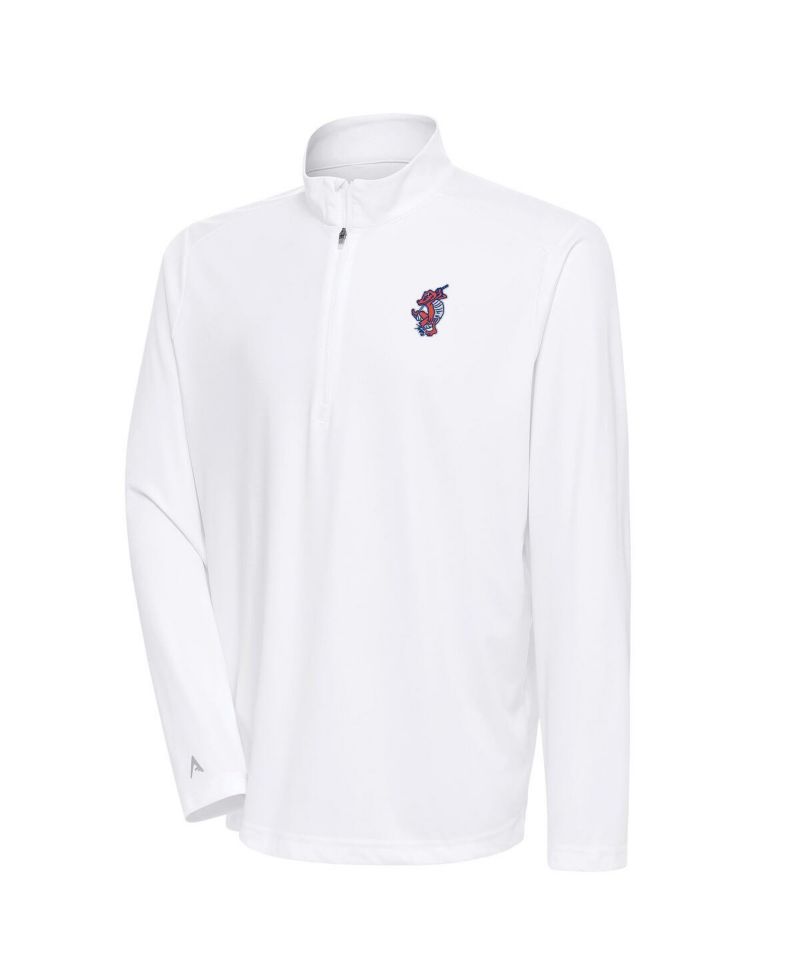 Men's White Florida Gators Swinging Gator Tribute Quarter-Zip Pullover Sweatshirt